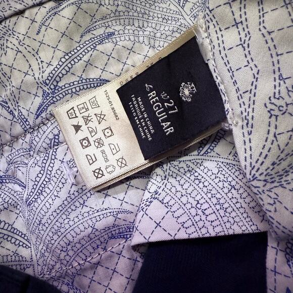 Scotch And Soda Straight Leg Trousers Striped Pants Blue Mens 27 - Picture 7 of 7